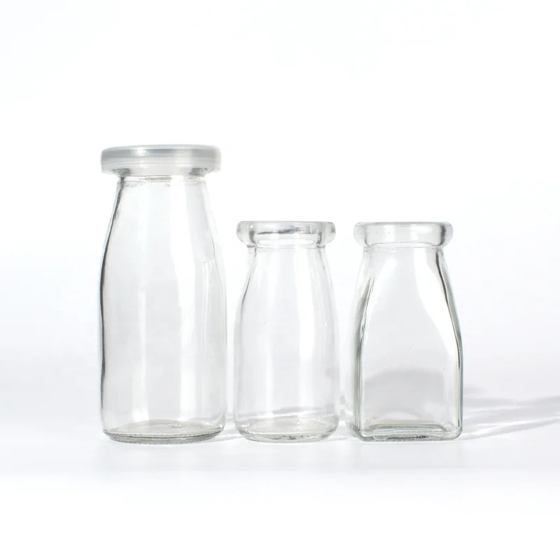 Ru Star Cheap100ml 200ml Glass Pudding Food Storage Jar Milk Jelly Glass Containers With Plastic Cork Lids
