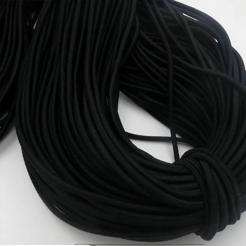 Wholesale 2mm 2.5mm 3mm Colorful Bungee Cord Round Elastic String Braided Elastic Rope for Garment