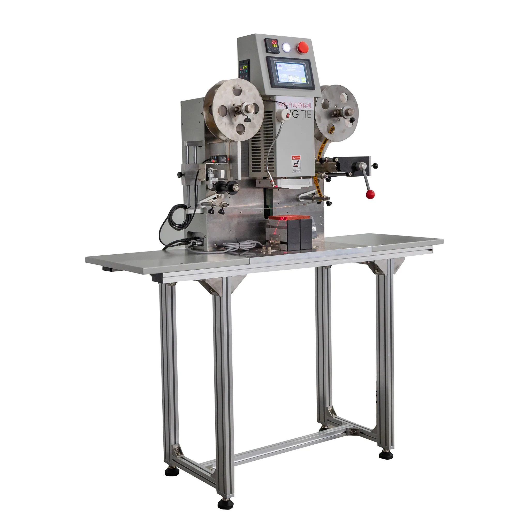 machine hot stamping transfer Roll to Roll Tagless Label Heat Transfer Press Machine for tagless care labeling