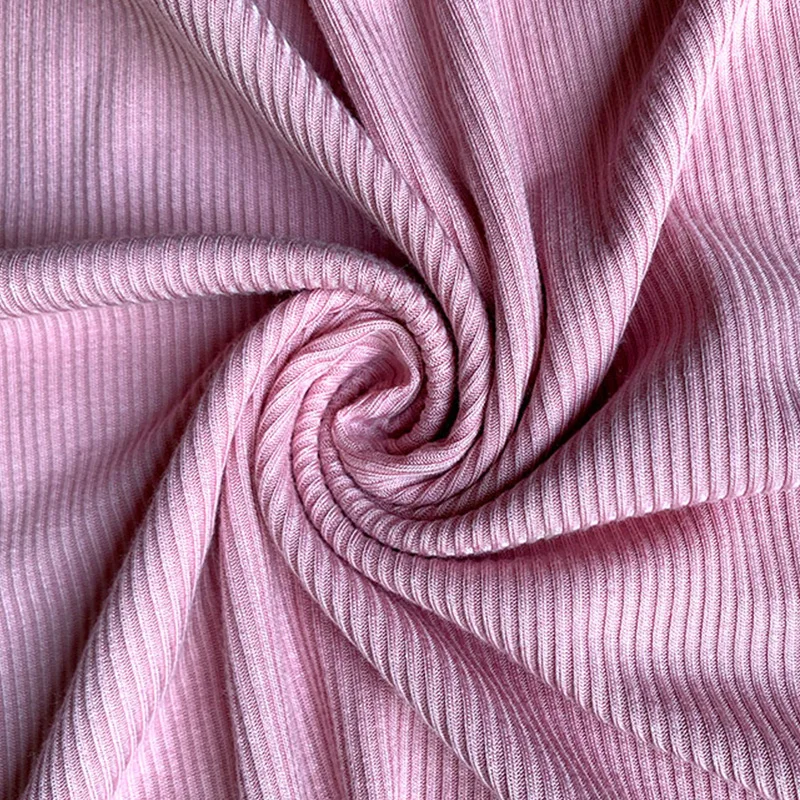 2022Factory Directly Provide RC High Elastic 2x2 Rib Knitted Chest Wrap T-Shirt Leggings Clothing cuff  neckline fabric fabric