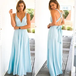 Sexy Women Multiway Wrap Convertible Boho Maxi Club Dress Bandage Long Dress Party Bridesmaids Infinity Robe dress