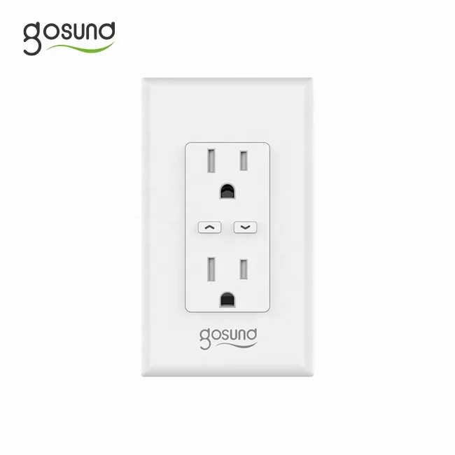 Gosund Alexa US Tuya Matter Smart Home WiFi  Double Wall Outlet 2 Way no Hub Separately Control 120V 15A Matter Home