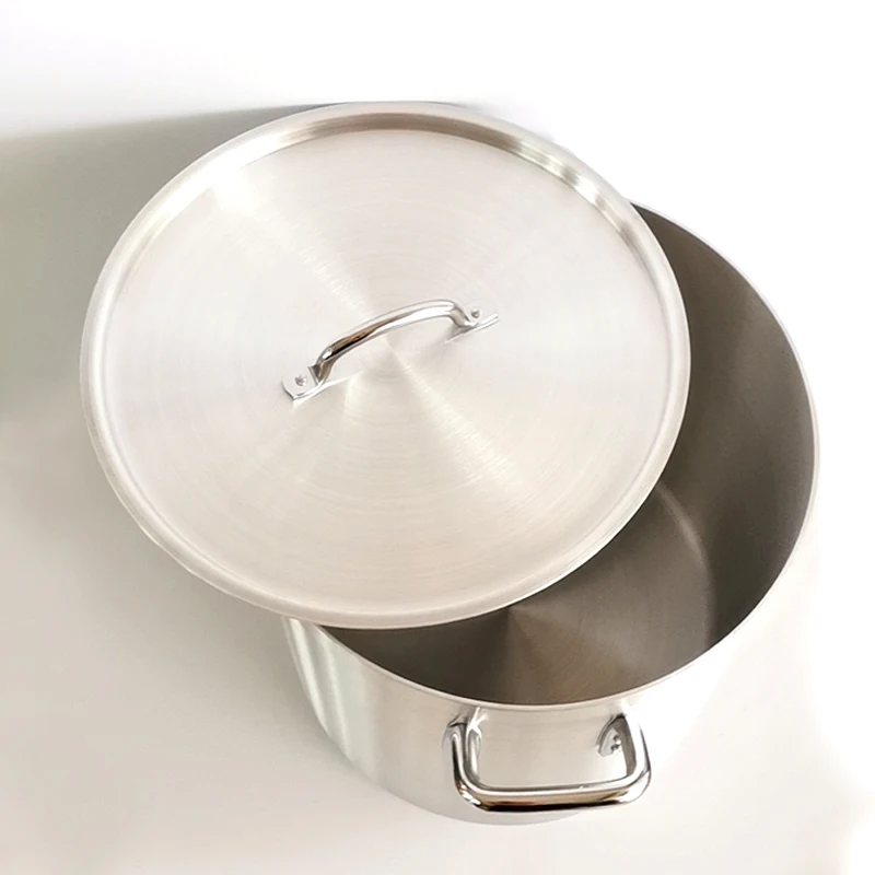 Commercial Standard Size Stainless Steel Cooking Pot Kitchen Stainless Steel Stock Pot