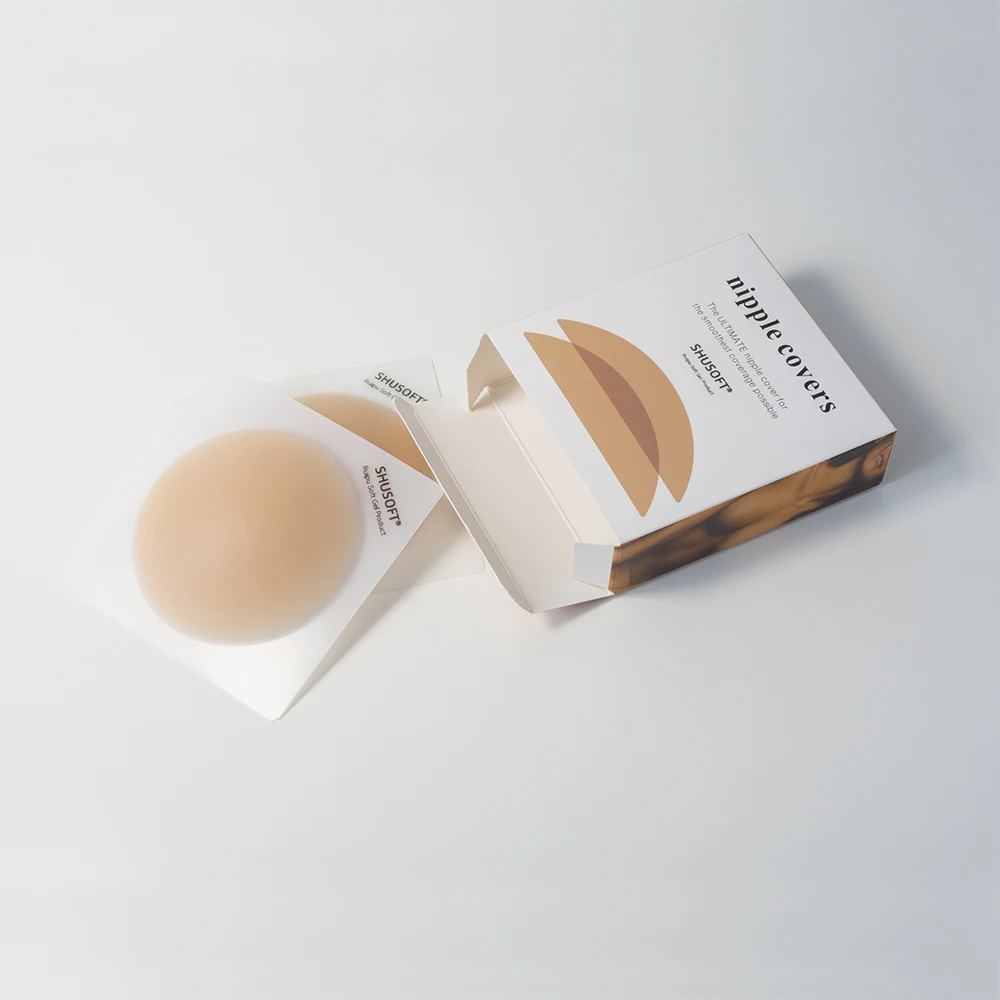 Wholesale Women Washable Reusable  Invisible Concealer Ultra-thin Silicone Breast Nipple Pasties Soft Self-adhesive Nipple Cover