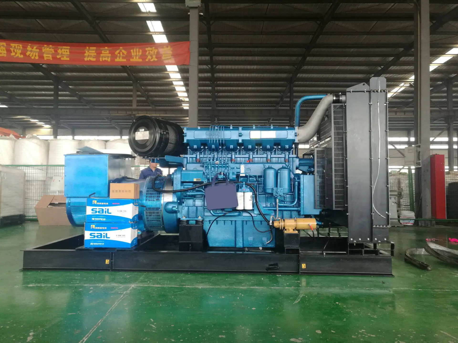 Морской дизельный генератор WP12CD385E200 375kva с охлаждением на морской воде 300