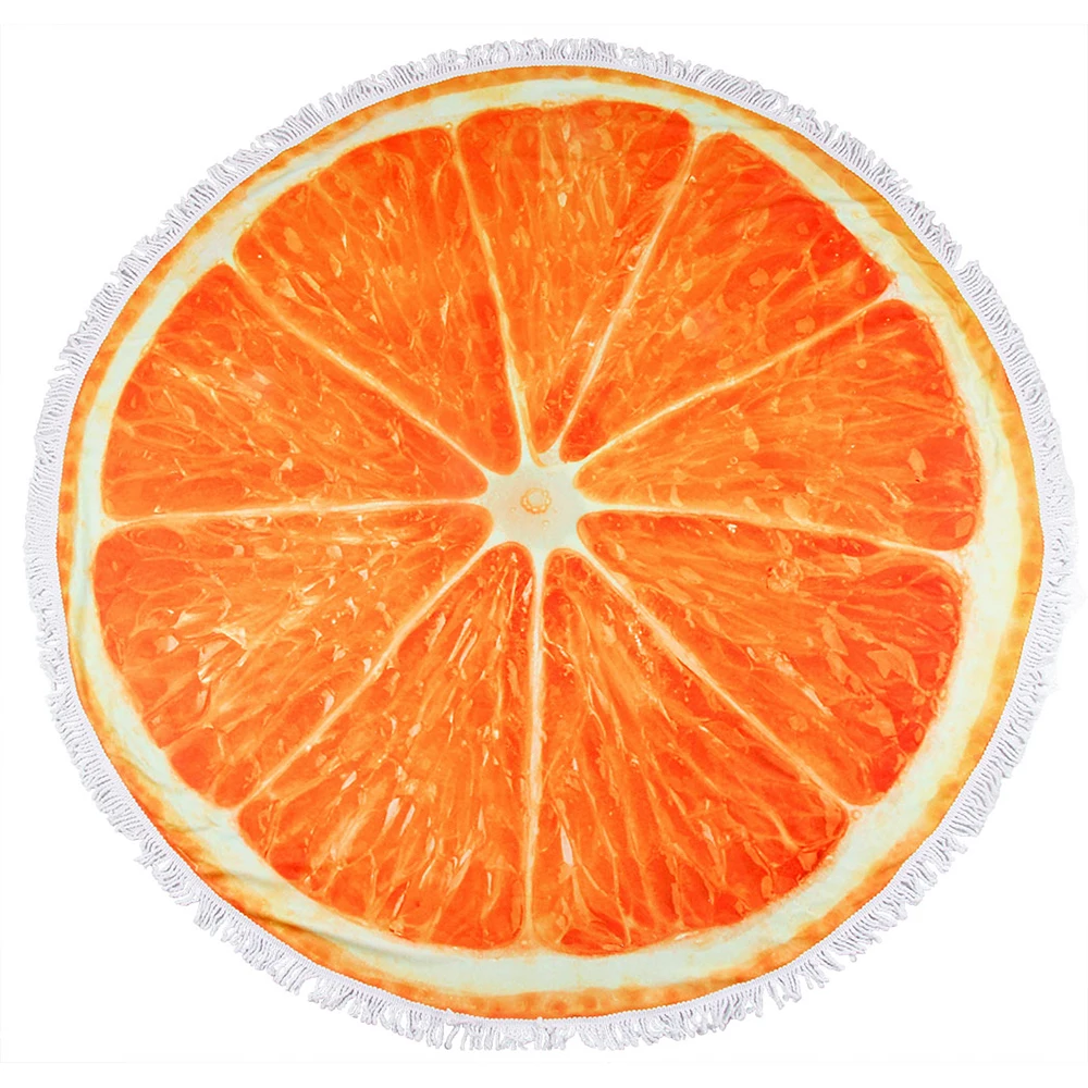 Personalized Funny Pattern Color Fruit Round Beach Towels Quick Dry Towel Mandala Round Beach Towel Product Custom Made China