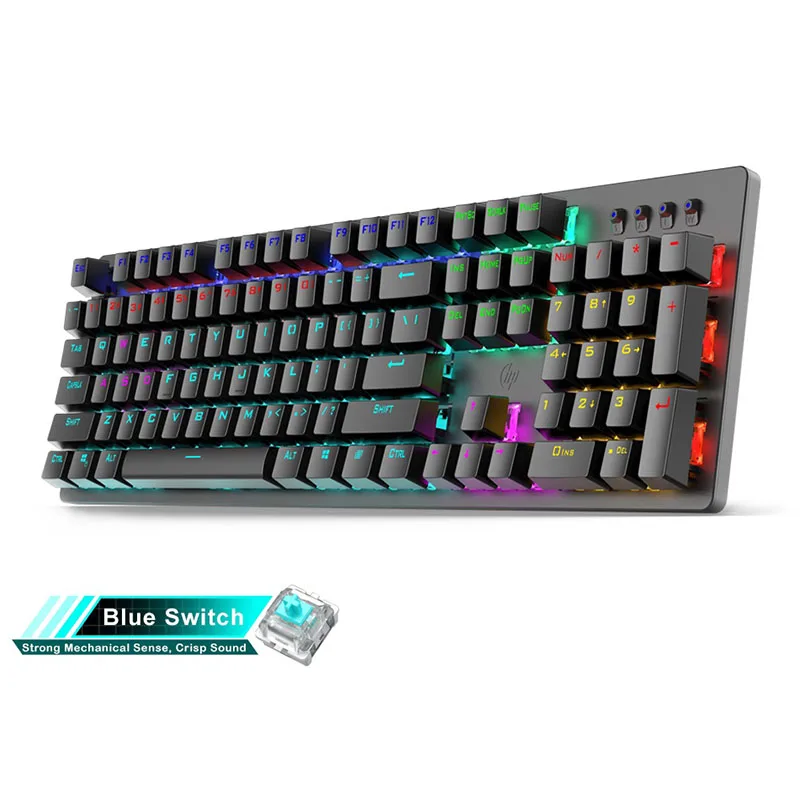 Wholesale GK100F mechanical Ergonomics mixed light green axis Internet cafe dedicated LOL full key without punch gaming keyboard