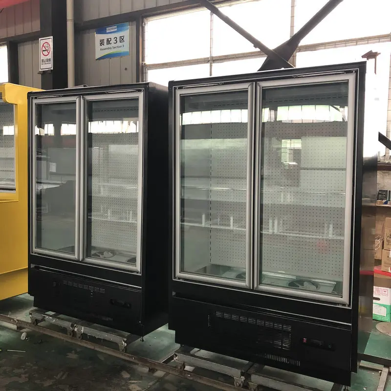 Upright Glass Door Refrigerator Freezer Commercial Refrigerator
