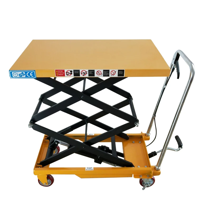 Manual lifter table counter top battery portable container lifter