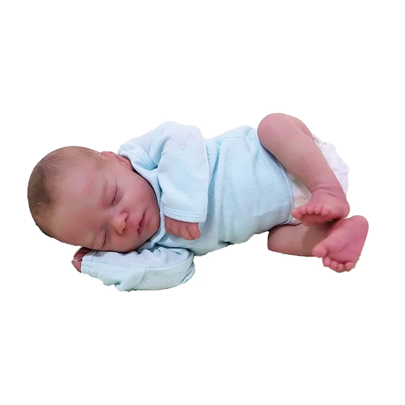 46cm Silicone Reborn Baby Doll Toys Lifelike full silicone body Newborn baby