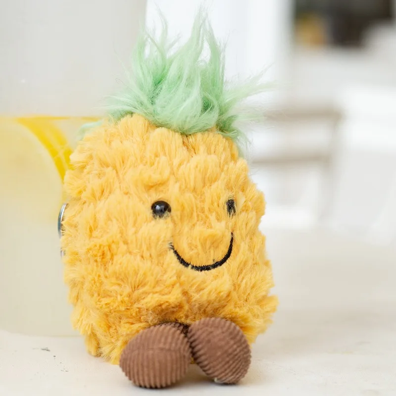 Wholesales 15cm Cute avocado pendant plush toy fruit Watermelon small doll bag pendant catching machine Toast doll for girl gift