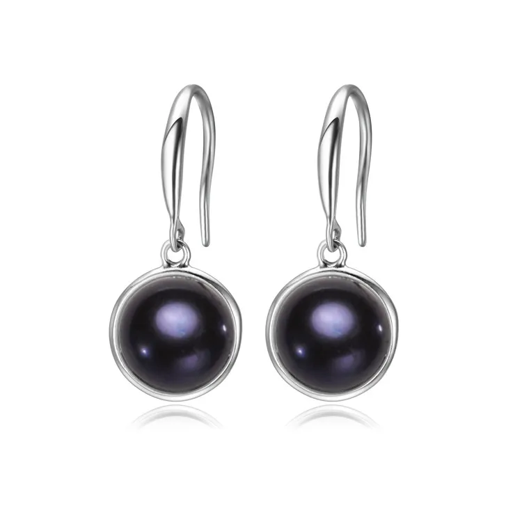 Multi Color Factory Wholesale High Luster 925 Sterling Silver Real Freshwater Natural Pearl Earrings