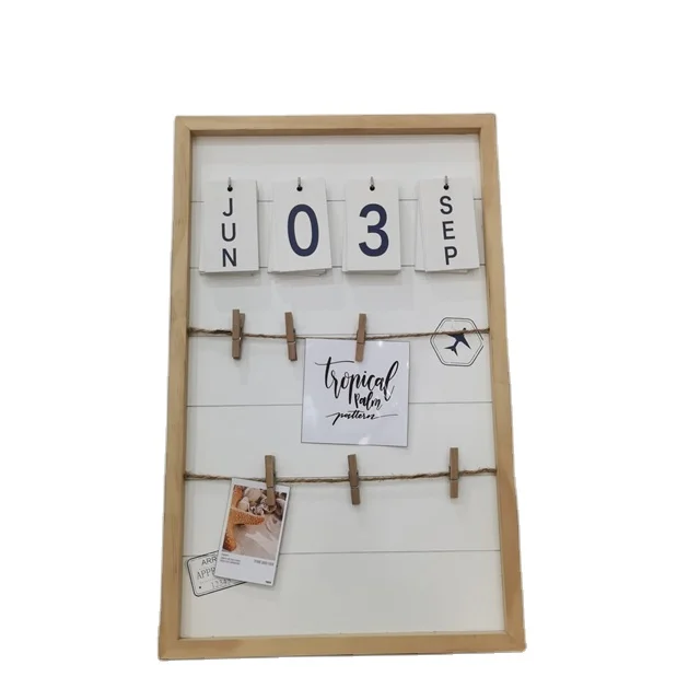 
Good quality wholesale christmas advent customised wooden calendar 2021 for home 