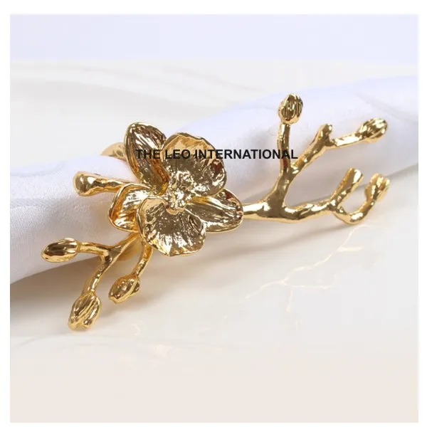 gold Lilly dinner napkin ring
