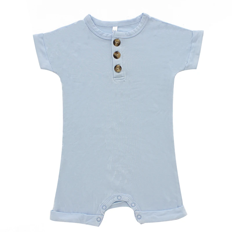 Baby Cotton Romper Kids Jumpsuit Romper 190 Gsm Bamboo Viscose And Cotton Organic Baby Clothes Romper