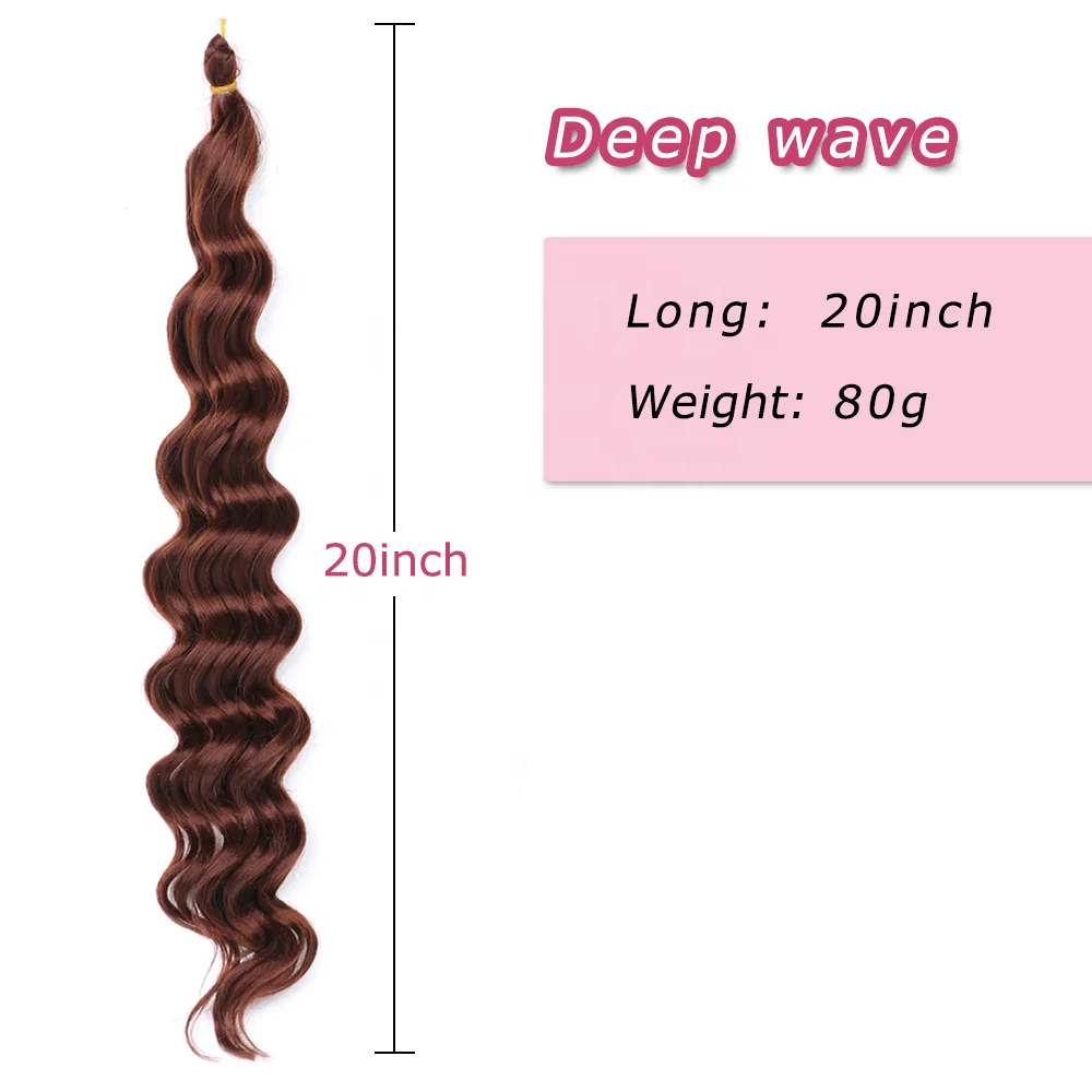 Wholesale Body Wave Crochet Braiding Hair Pre Feathered Hybrid 28inches Water Wave Ombre Braids Hair Synthetic Hair Extensions