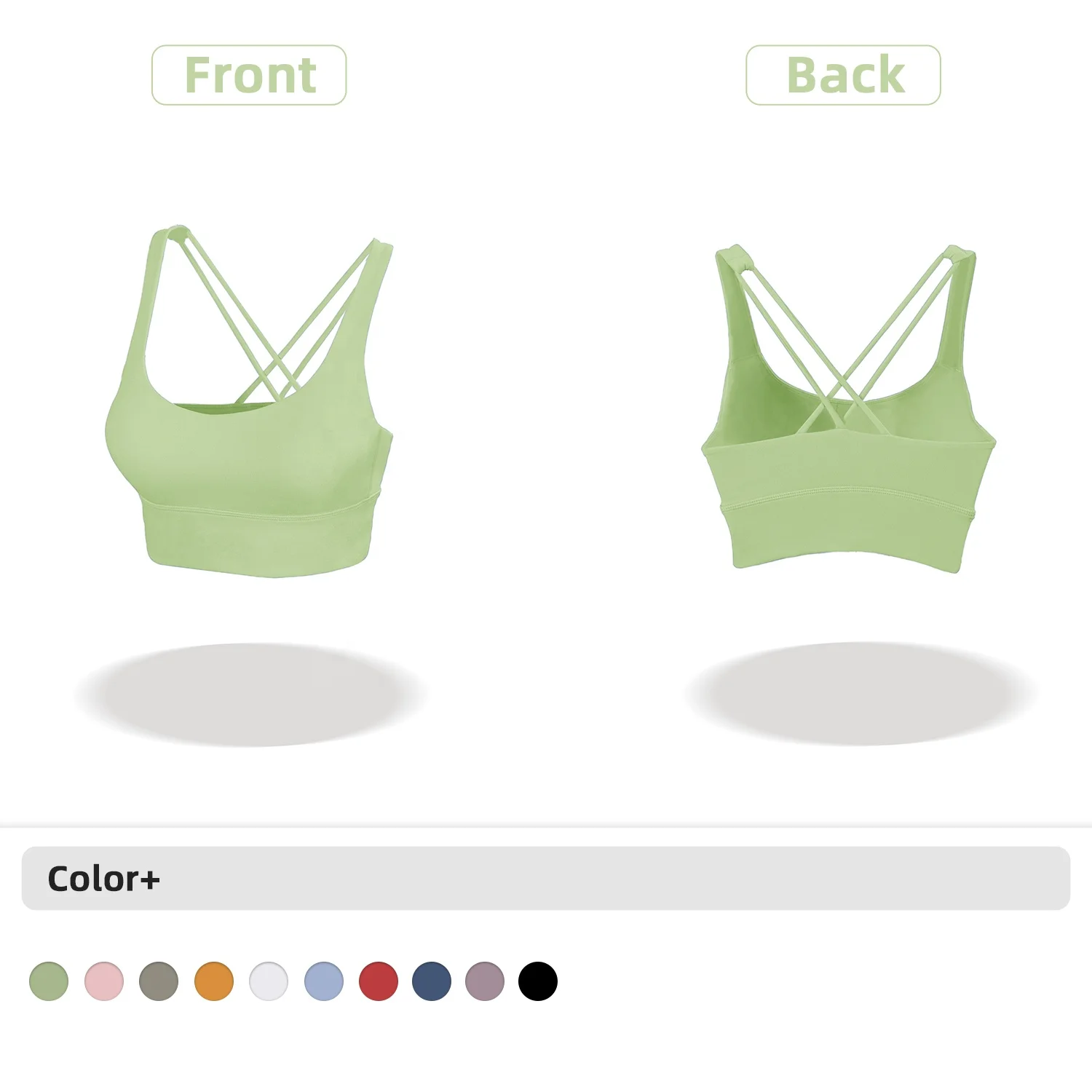 Workout Adjustable Plus Size Sports Bra Custom Hollow Cross Backless Gym Top