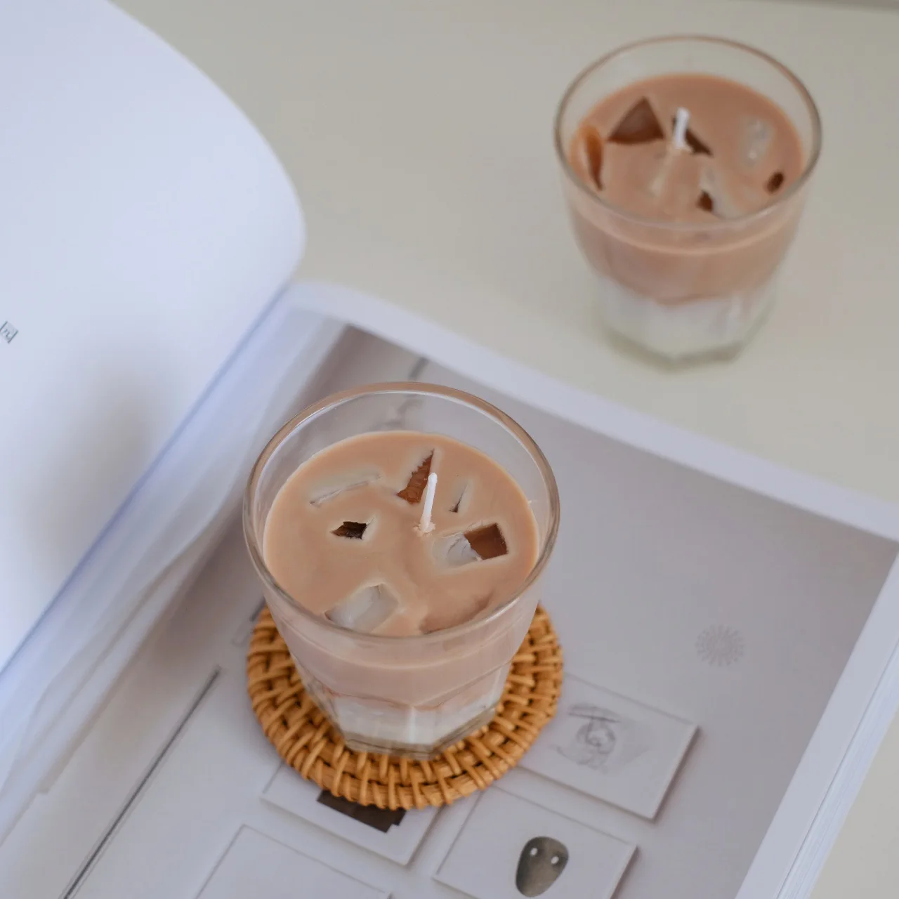 Scented Candle iced cube jelly coffee latte drink shape home ornament fragrance holiday creative gift