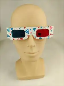  Красно-синие бумажные 3d-очки Anaglyph в простом