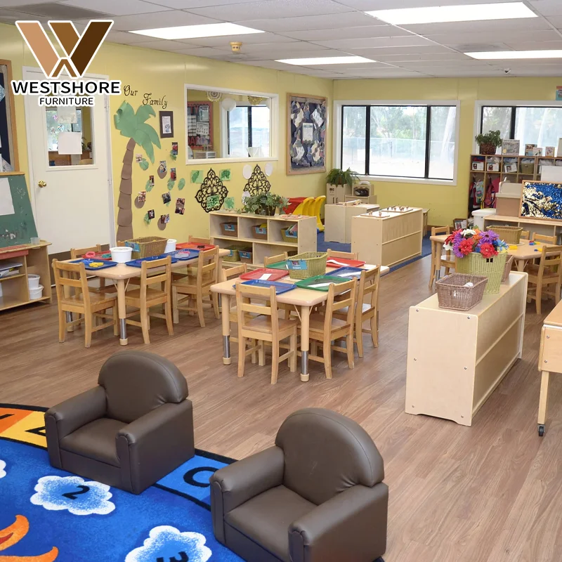 Kids Children Preschool Daycare Furniture Supply Classroom Furniture For Kindergarten Kids Desk And Chair Study Table