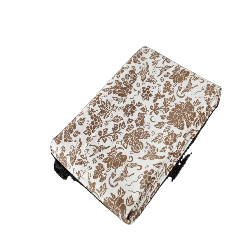 12 OZ Handbag fabric Chinese national style blue and white porcelain traditional pattern cotton printed khaki canvas fabric