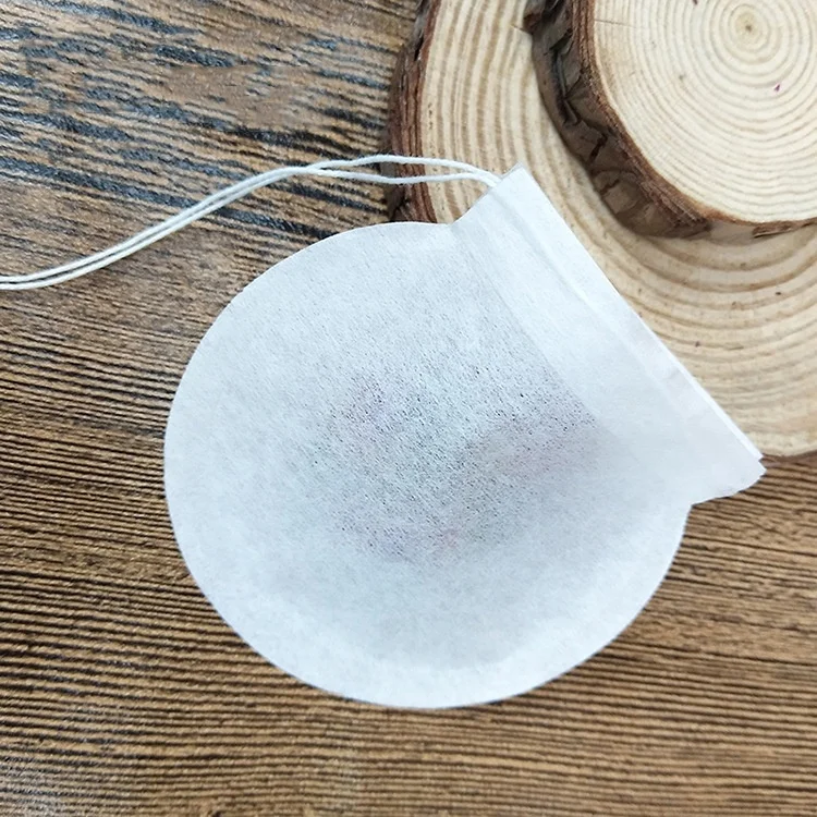 Diameter 6cm Biodegradable Eco Friendly Round Filter Paper Empty Tea Bag For Packaging