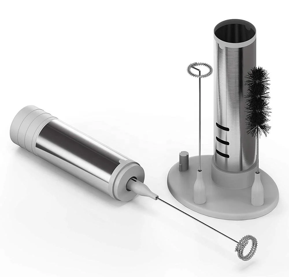 Stainless steel  electric milk frother with stand