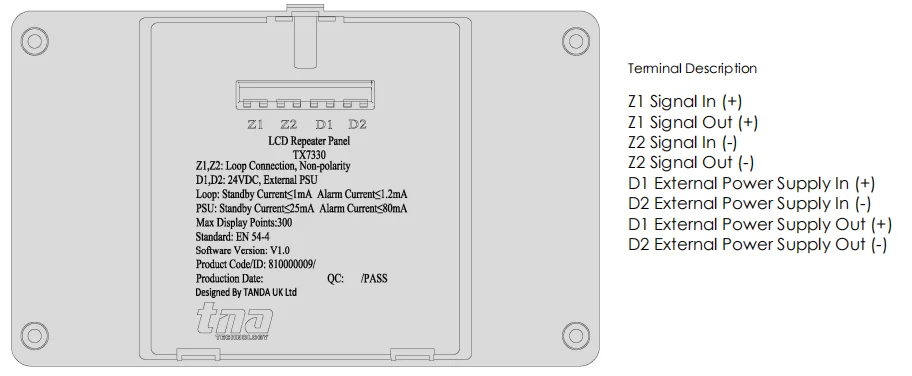 Addressable Fire Alarm System Floor LCD Display Fire Alarm Annunciator Panel