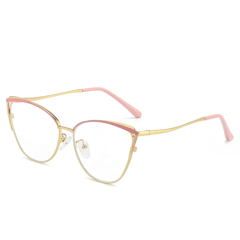 2022 New Stocks Cat Eye Women Wholesale Anti Blue Light  Optical Frame Glasses Spectacle Eyeglasses Eyewear Frames 9740
