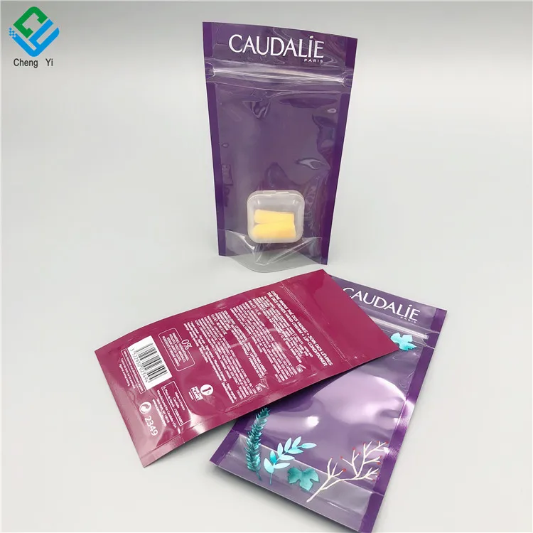 Luxury Custom Logo Cotton Socks Packing Bag Mobile Phone Case Mask Self-sealing Zipper Bags