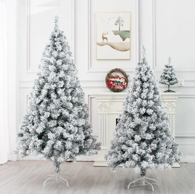 High Quality Custom Flocked Artificial Christmas Tree Snow Effect Indoor Outdoor Holiday Decoration