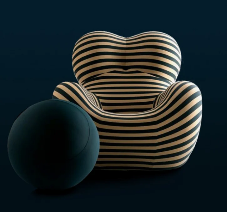 Italian style designer creative single lazy sofa chair modern up 5 glass steel comfortable leisure egg ball chair