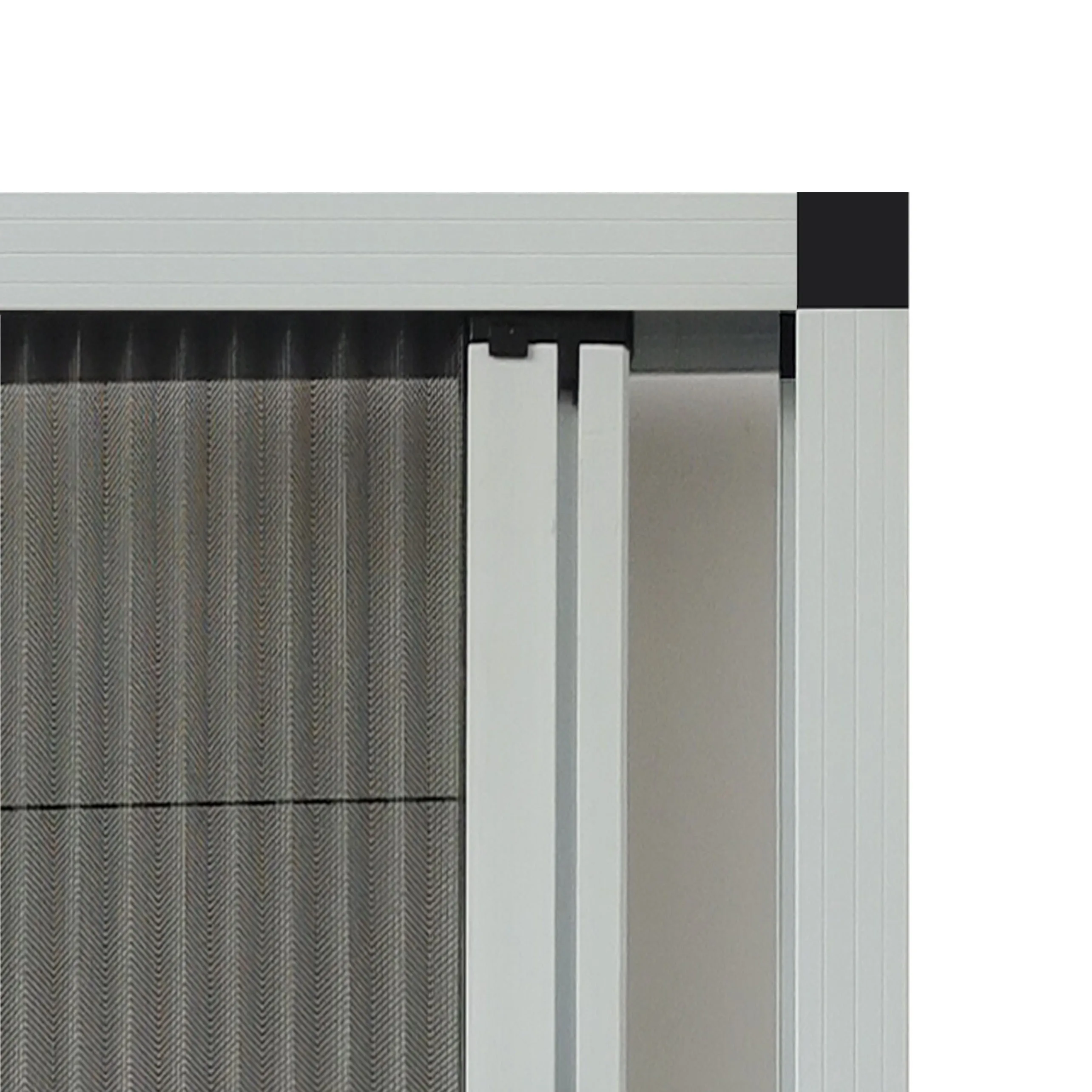 Horizontal open anti mosquito net retractable door pleated mesh folding fly screen door  Aluminum Sliding Door & Window Screens