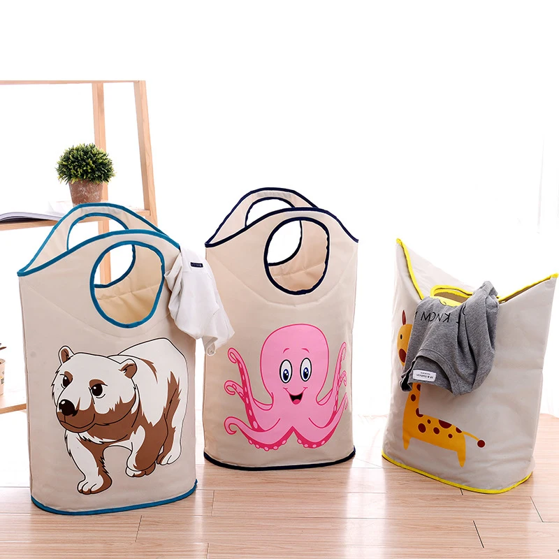 Fabric Folding Clothes Storage Basket for Dirty Clothes or Doll/Plush Toy Storage Practical and Convenient Storage Bag