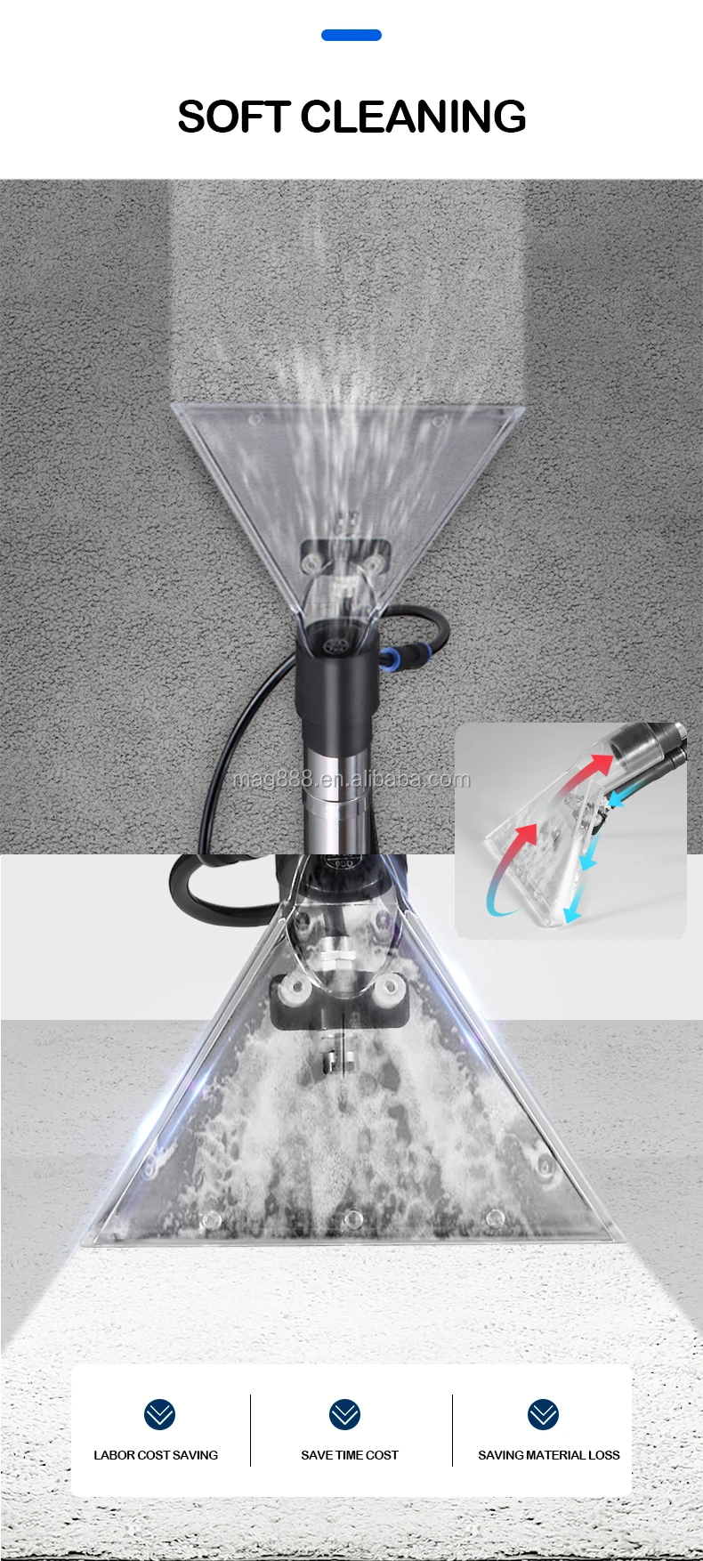 CP-9S portable high washing pet stain cleaner handheld steam carpet cleaner vacuum spot cleaner machine