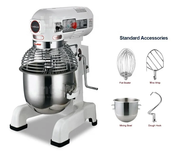 20L Capacity Multifunction Electric Stand Food Mixer Industrial Commercial Use Steel Stainless Material Includes Mixing Bowl