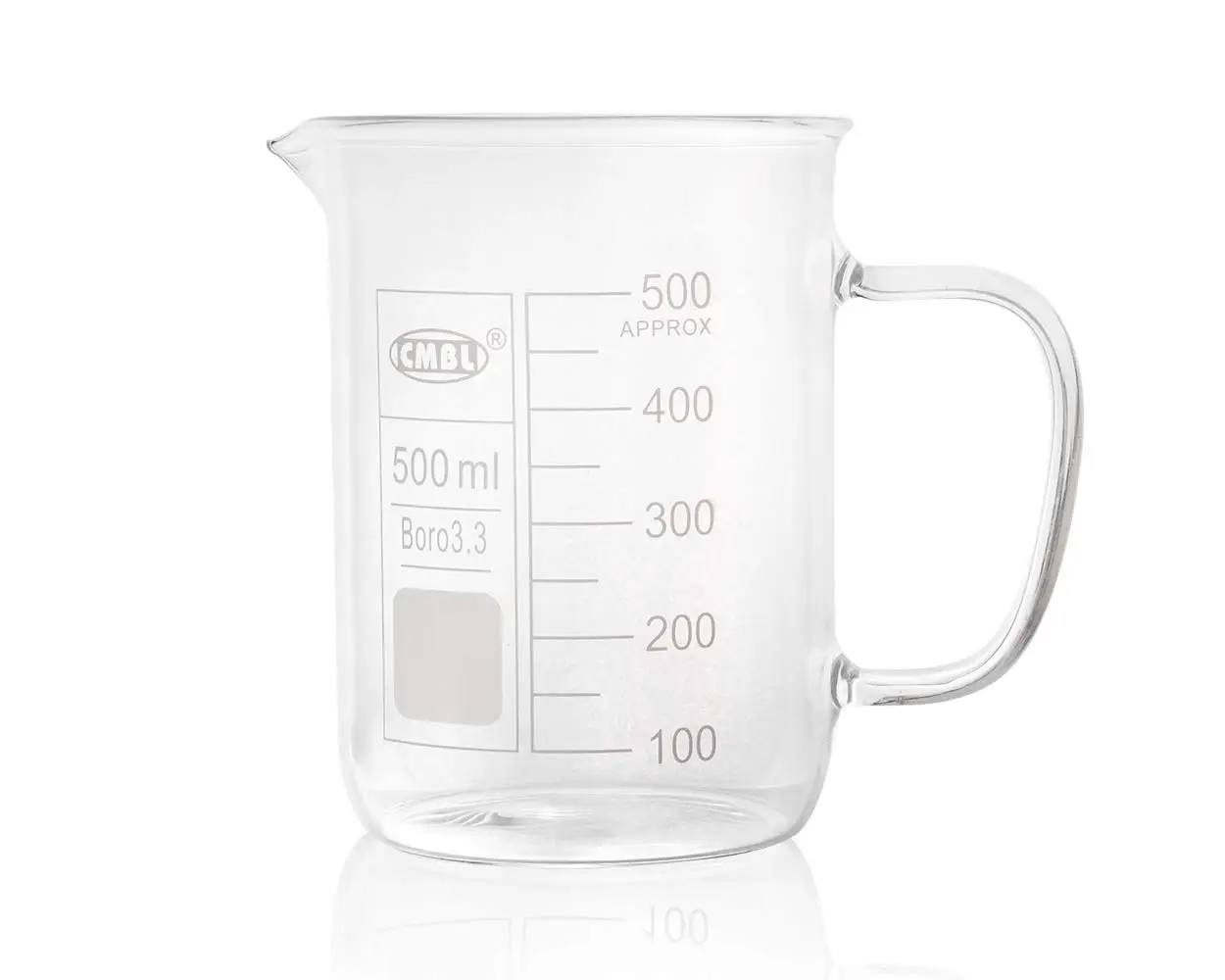 Custom Glassware laboratory Transparent Beaker Mug Borosilicate Glass Beaker with Low Form
