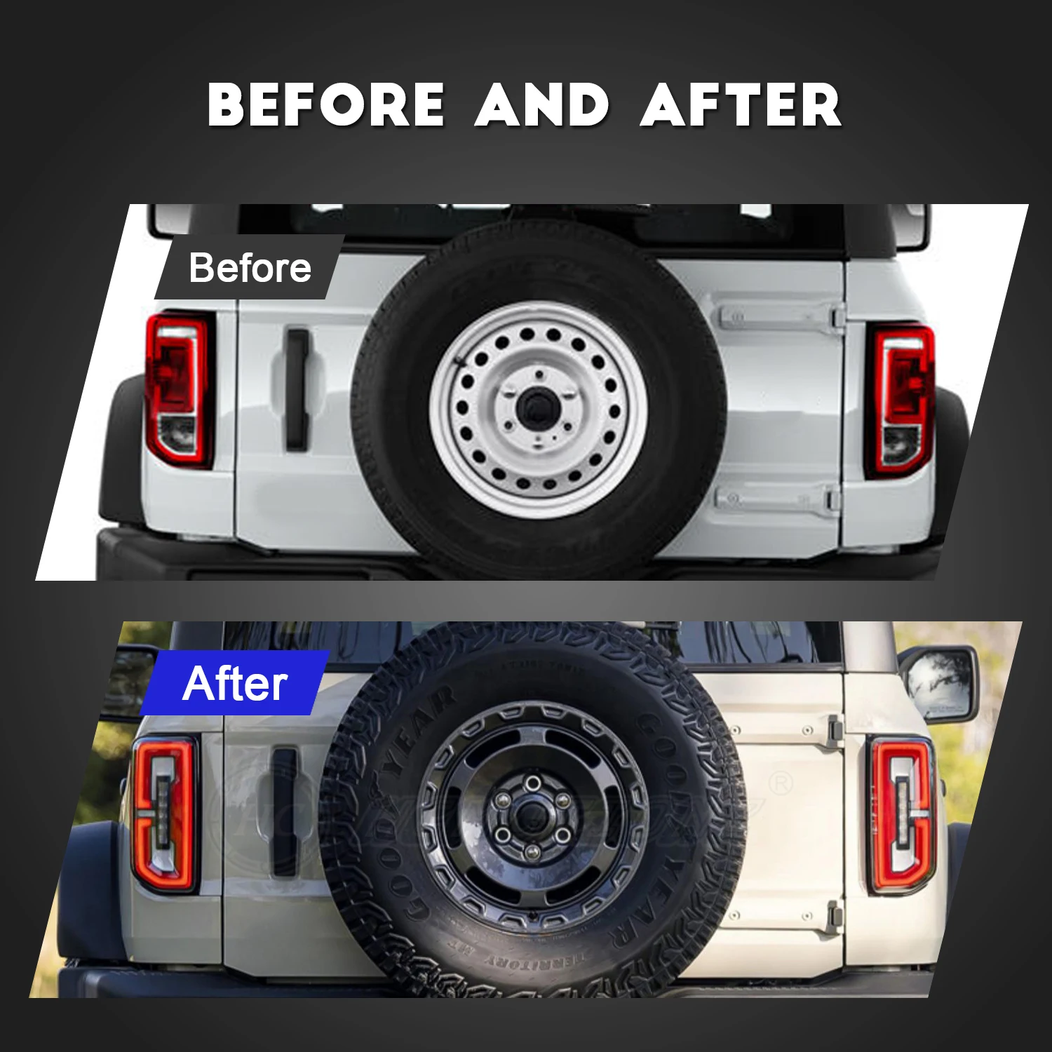 HCMOTIONZ Sequential DRL Animation LED Rear Lamps Assembly 6th Gen 2021 2022 2023 Tail Lights For Ford Bronco