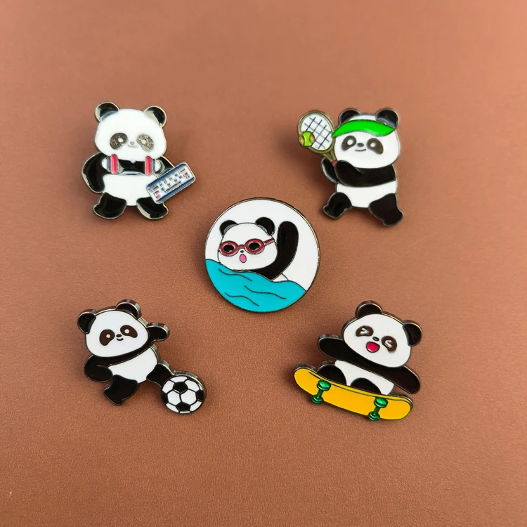 Custom Cute Animal Lapel Metal Pin Badges Die Casting Fashion Zinc Alloy Emblems Enamel Badges with Brooch for Gifts