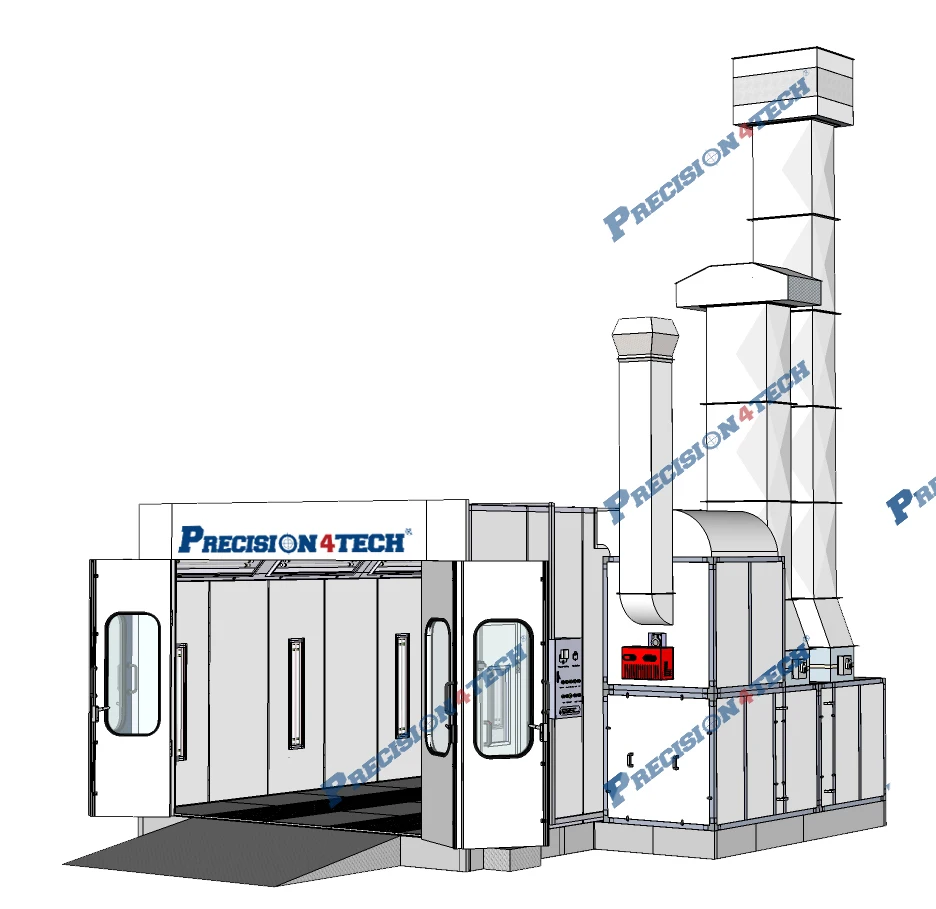 CE certificated diesel heating method car paint booth car spray booth / painting oven room