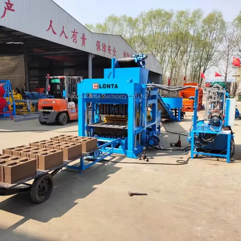 LONTA QT4-20 Full Automatic interlock hollow paver mould cement concrete brick block making machine in angola gabon liberia