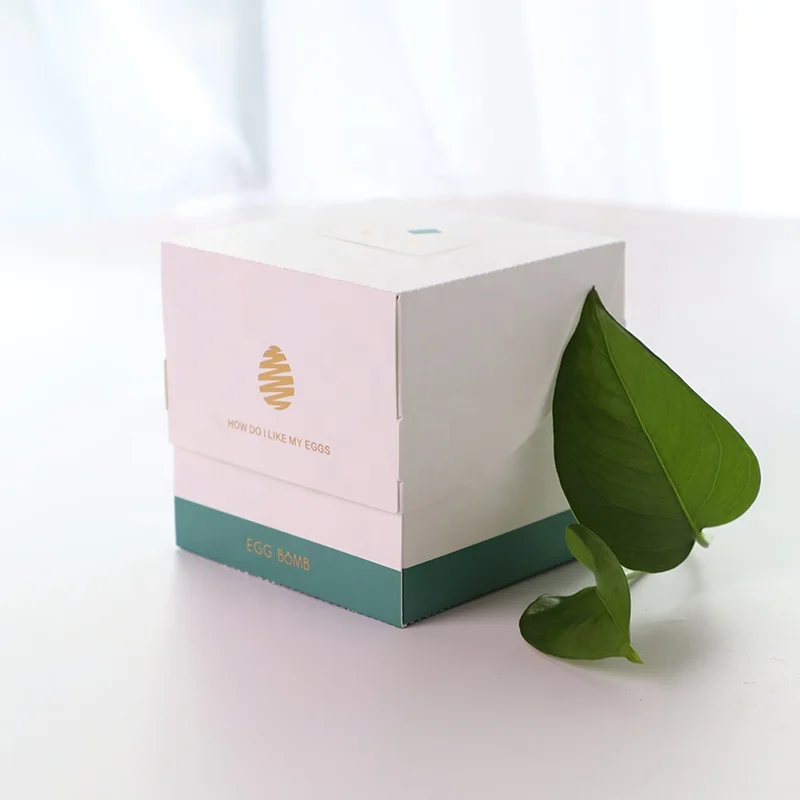 Custom recyclable kraft paper cake box 8 inch 10 inch portable west corrugated box window 6 inches square