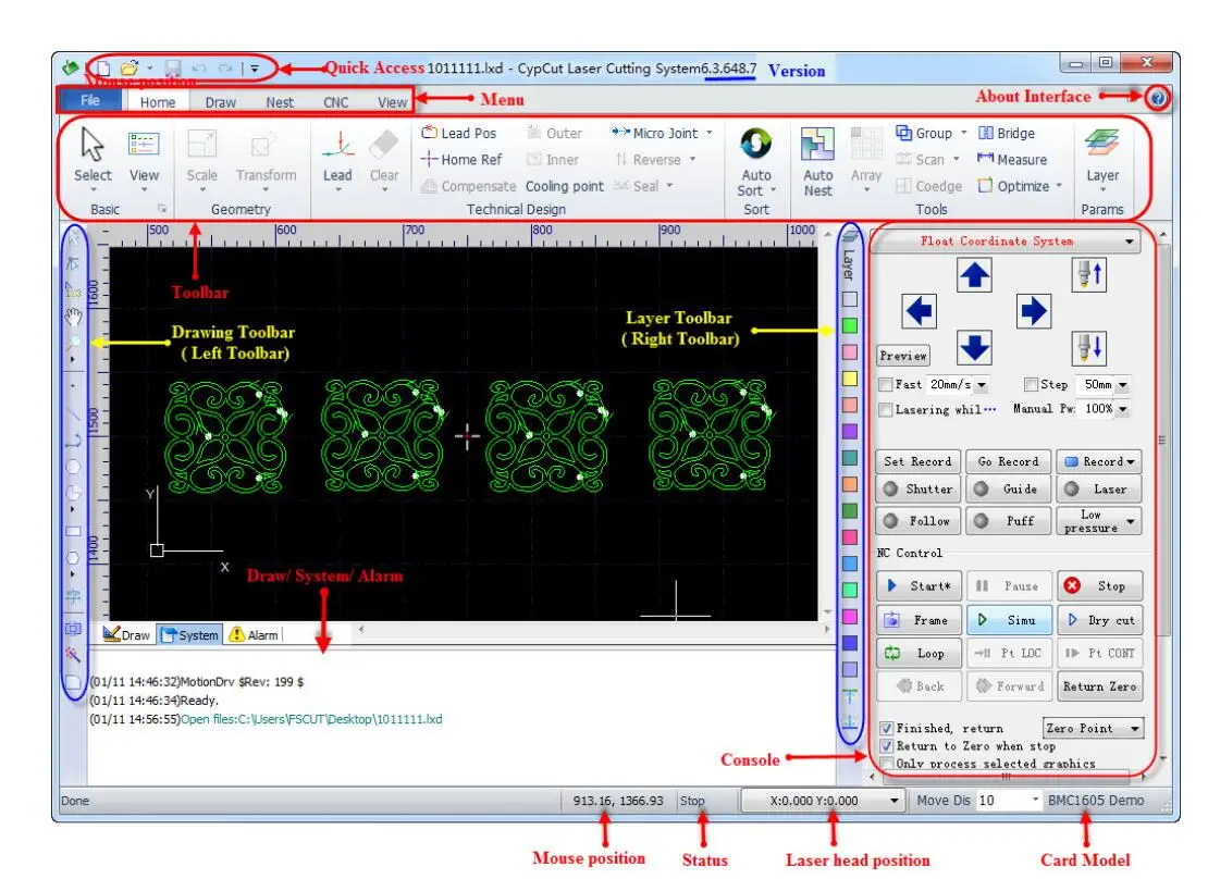 Hot sellding CNC control system and auto focus system for fiber laser cutting machines BOCI