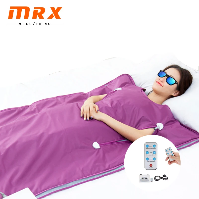 MRX higher dose electric detox vegan leather sauna therapy blanket with logo full body weight loss led red light infared blanket