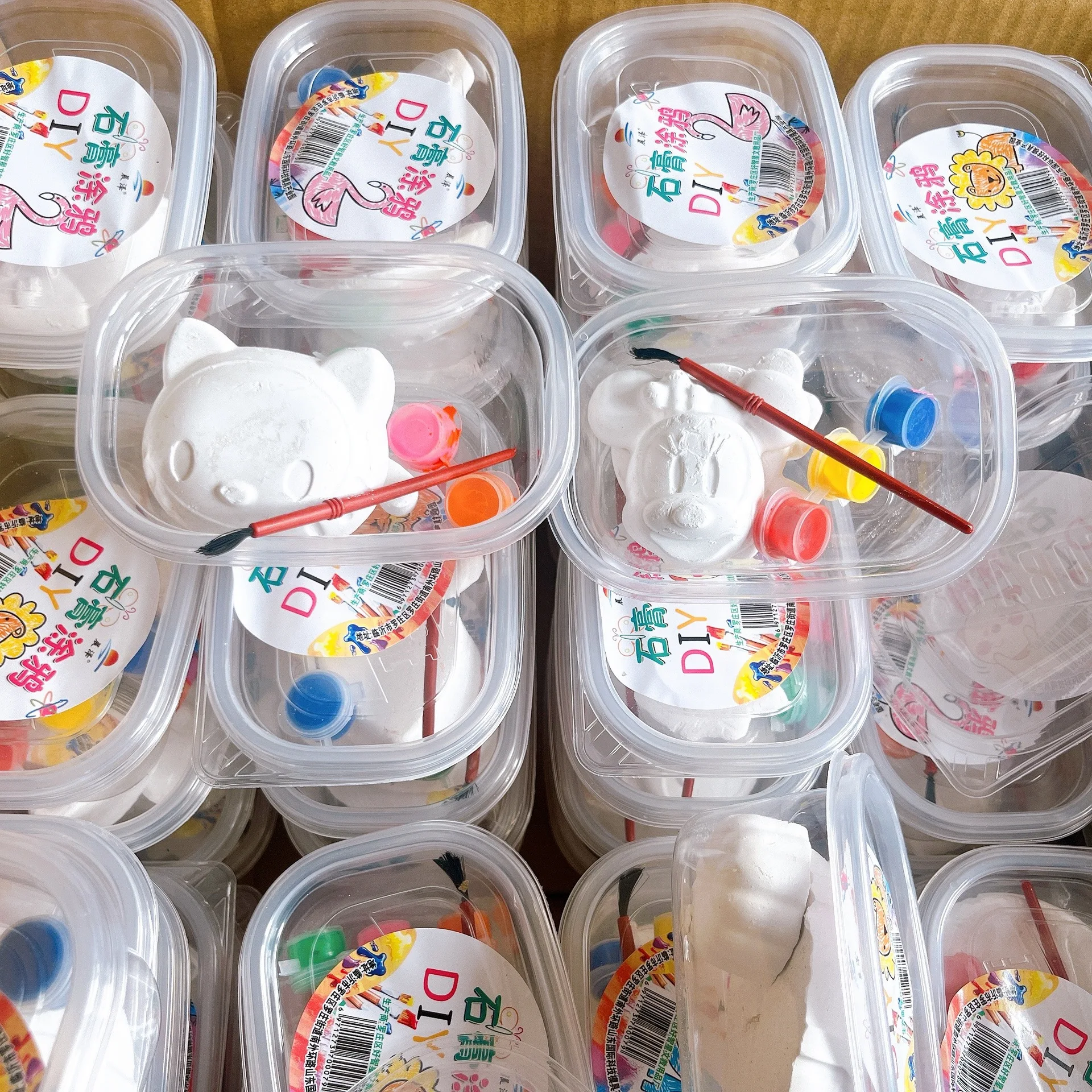 Diy Painted Kids Educational Toys Diy Coloring Plaster Dolls Creative Graffiti Toys