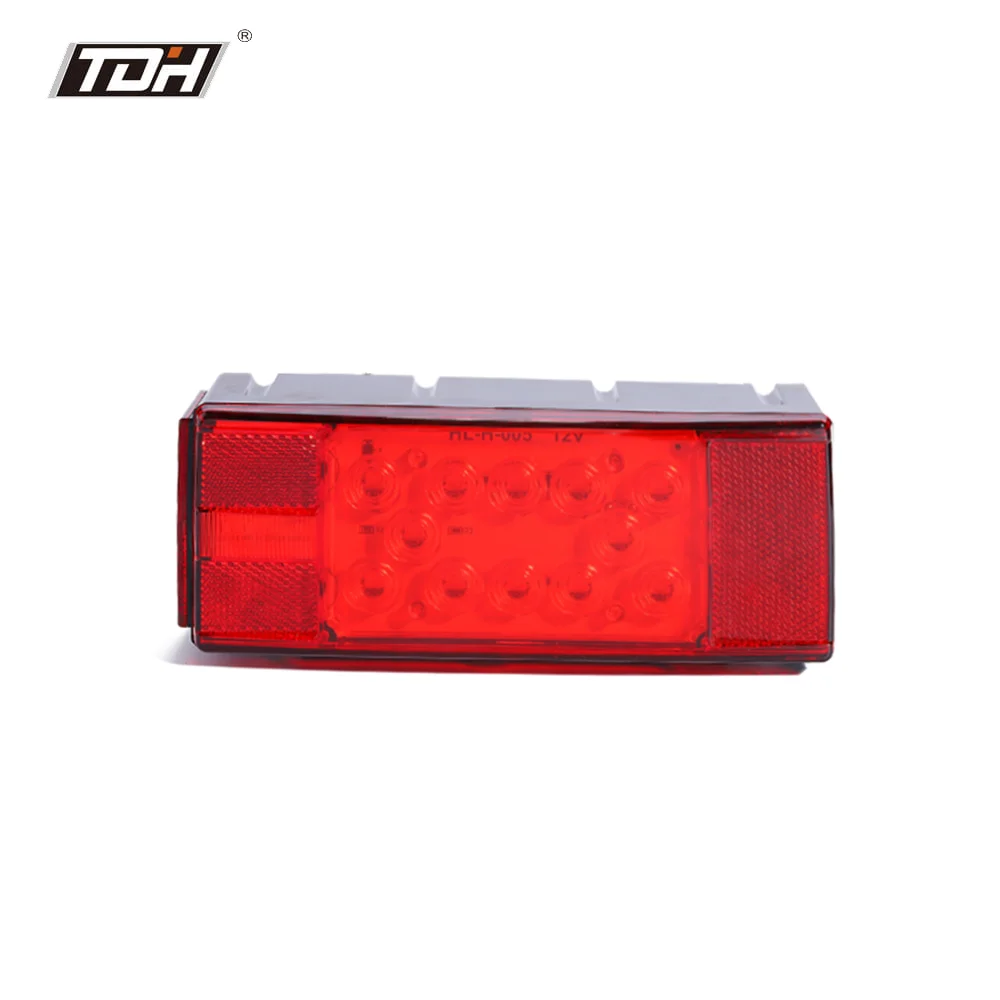 Trailer LED Tail Light Rectangular Truck Warning Lights Rear Light Trucks