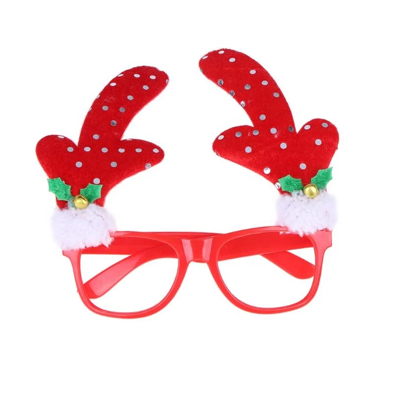 1pair Christmas Glasses Wholesale Xmas Party Decoration Props Christmas Ornament Santa Claus Reindeer Snowman Bear Toys Supplies