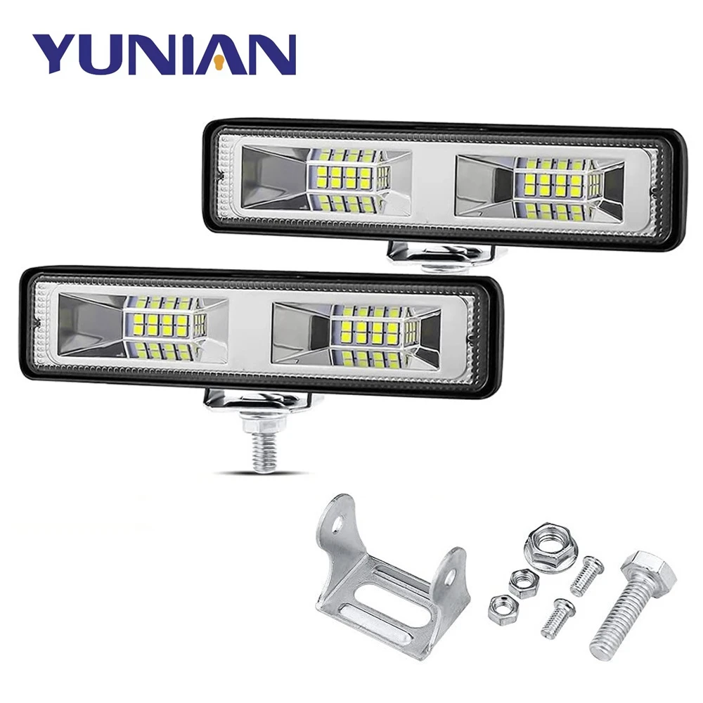 12-24V 6inch 48W Flood beam LED Work Light for Car Motorcycle Truck Boat Tractor Off-road led Work Light LED Auxiliary Headlight
