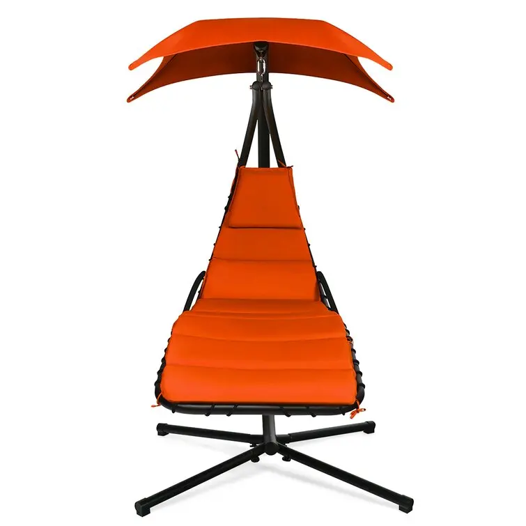 Hot Sell Hanging Curved Chaise Lounger Chair Garden Furniture Outdoor Cradle Patio Swing Chair