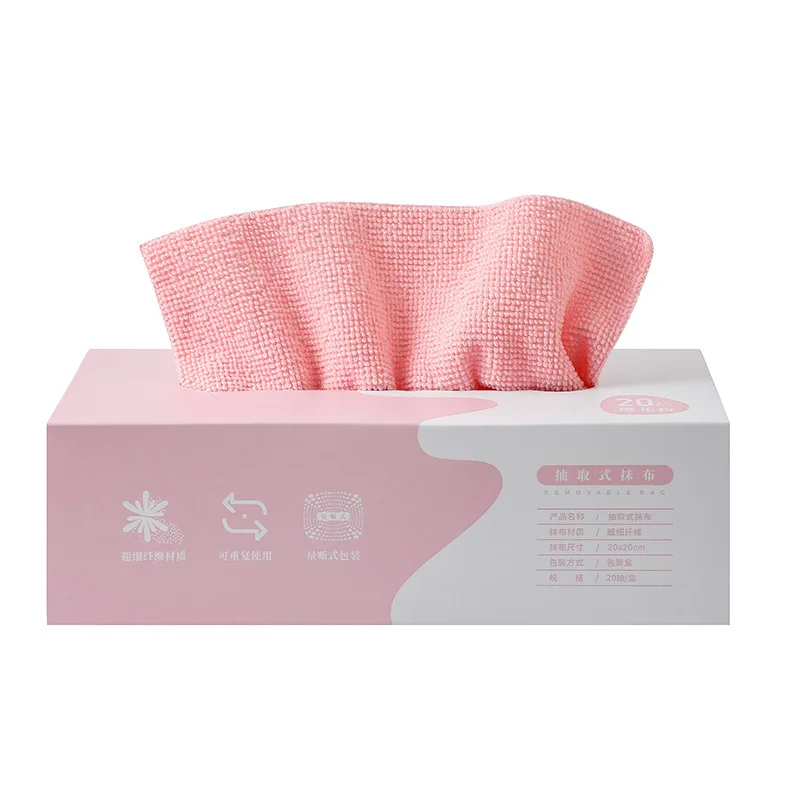20 Count Microfiber Cleaning Cloth Rags Box Reusable Edgeless Terry Towels Home Kitchen Car Sustainable Small Cleaning Cloths